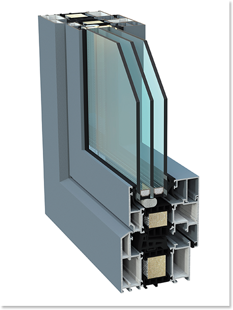 Aluminium - Mitteldichtung - 85mm Bautiefe